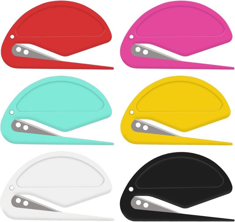 ZONICE 6 Pack Letter Opener Envelope Slitter – Envelope Opener for Women Men,Office Worker,Graduate Students,Home,Office,Postal.Mail Opener with Safety Concealed Sharp Blade Neatly Opened Without Damage - Image 1